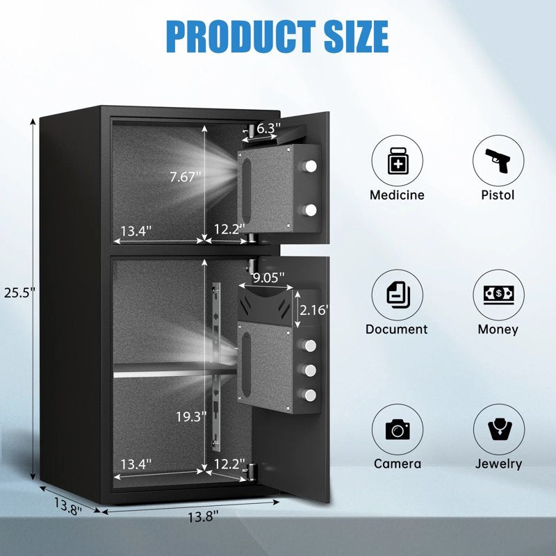 Large Fireproof Digital Safe Box with Deposit Slot Home Security Safe - 6.0 Cu Ft