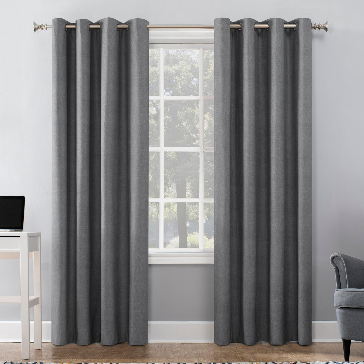 Thermal Insulated Blackout Curtain Panel - Light Blocking, Noise Reducing, Energy Efficient, Grommet Style