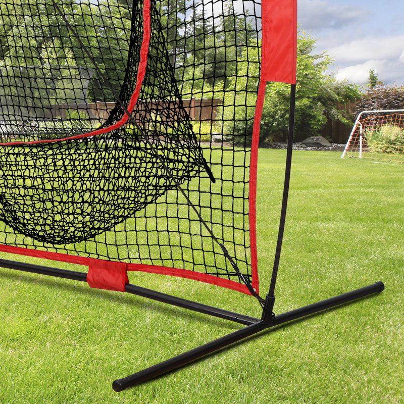 Portable Baseball Softball Practice Net with Strike Zone Target 7x7FT