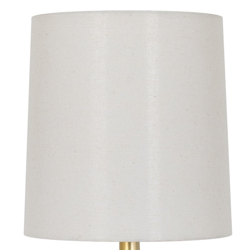 Mini Black Ball Table Lamp with White Fabric Shade - Indoor Desk or Bedside Light