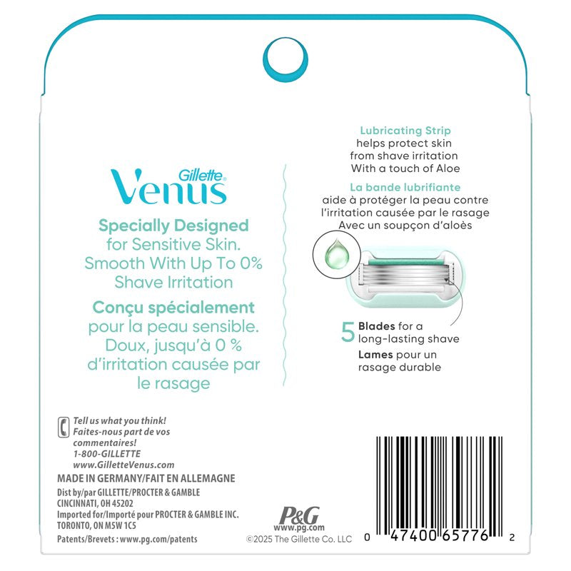 Venus Deluxe Sensitive Women's Razor Blade Refills - Pack of 6