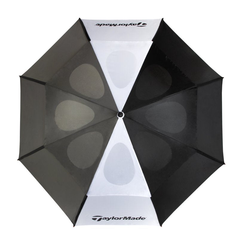 Auto Open 68-Inch Vented Golf Umbrella - Black and White