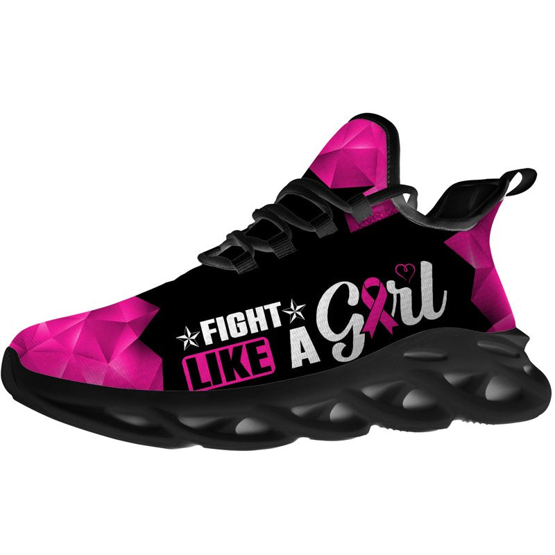 Women's Fashion Sneakers Breast Cancer Awareness Shoes - Lightweight & Breathable