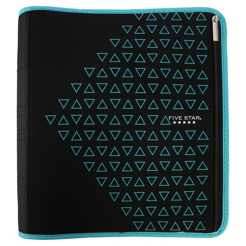 2-Inch Zipper Binder with 380 Sheets, Round Rings, Teal Organizer