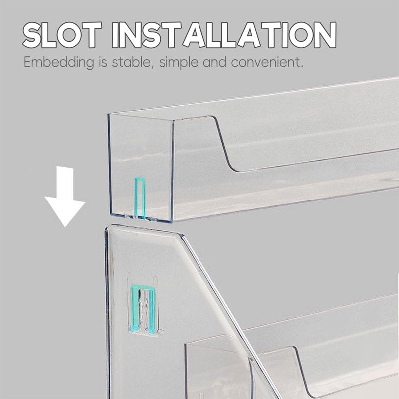 5-Tier Acrylic Greeting Card Display Stand for Retail & Home Use