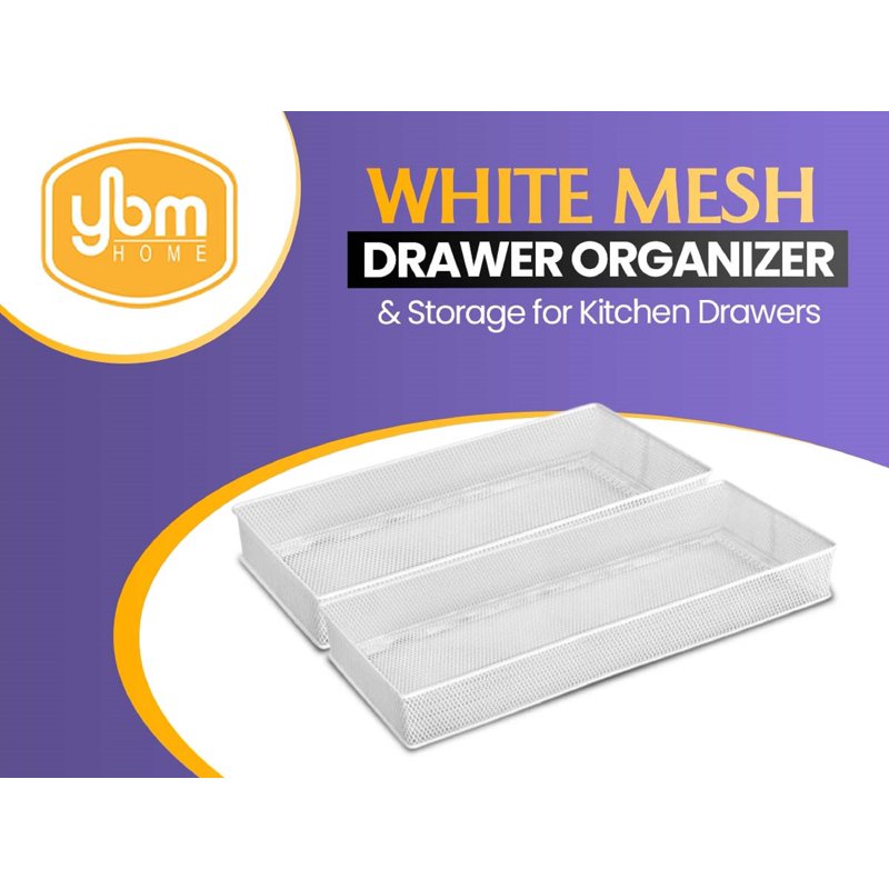 Mesh Drawer Organizer Tray for Kitchen and Desk Storage - Multiple Sizes