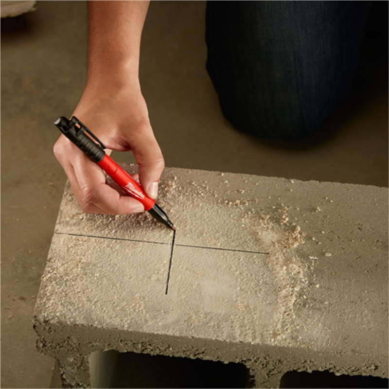 Black Fine Point Marker 2-Pack for Job Sites, Oily & Wet Surfaces