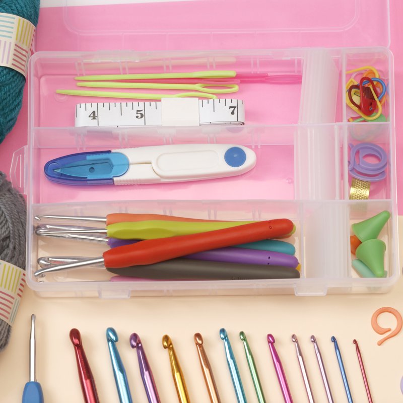Crochet Kit for Beginners - 85 Piece Yarn & Hook Set with Organizer
