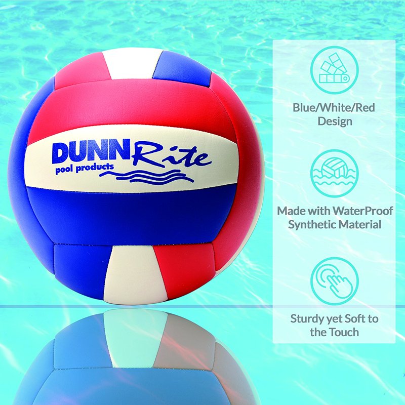 Stainless Water Volleyball Set for Pool - Regulation Size, Adjustable Net, Heavy-Duty Steel Posts