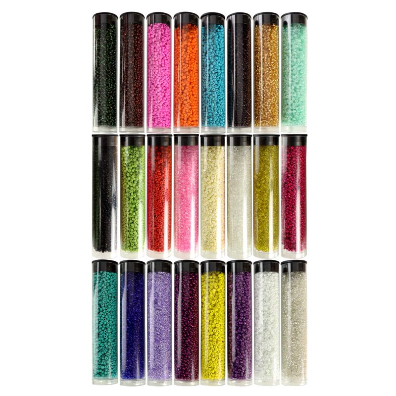 Multicolor Glass Seed Beads Set for Jewelry Making & Crafts - 56,000 Pieces