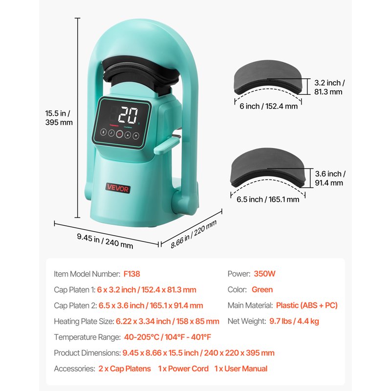 Auto Hat Heat Press Machine with Interchangeable Platens - Precise Temperature Control