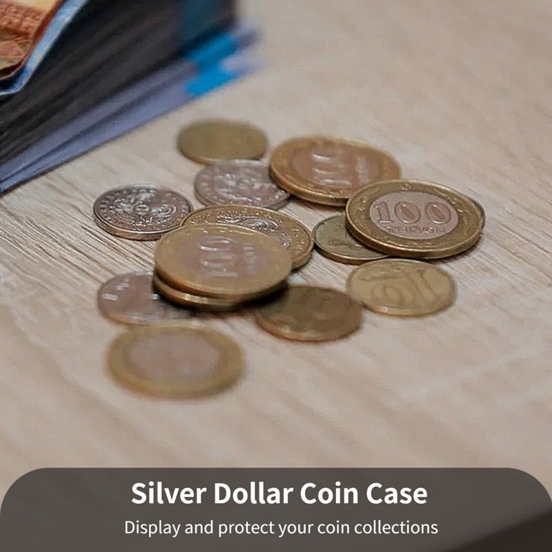 30 Pcs Acrylic Coin Holders with 5 Sizes for Collectors, Silver Dollar Storage Cases