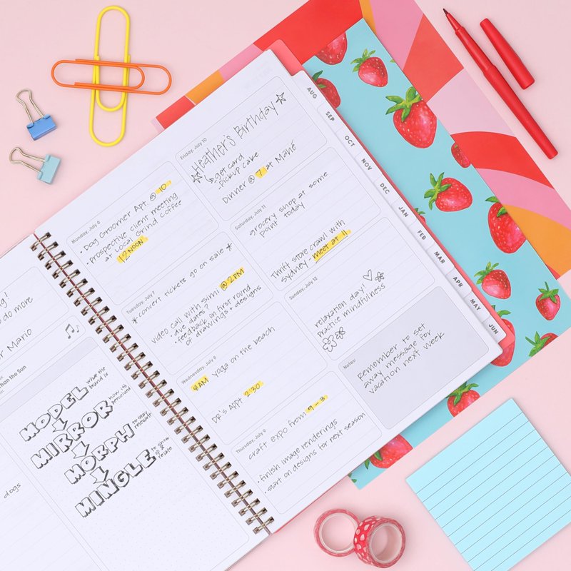 Academic Year Planner Calendar 2026-2027 Weekly & Monthly Organizer, Interchangeable Cover
