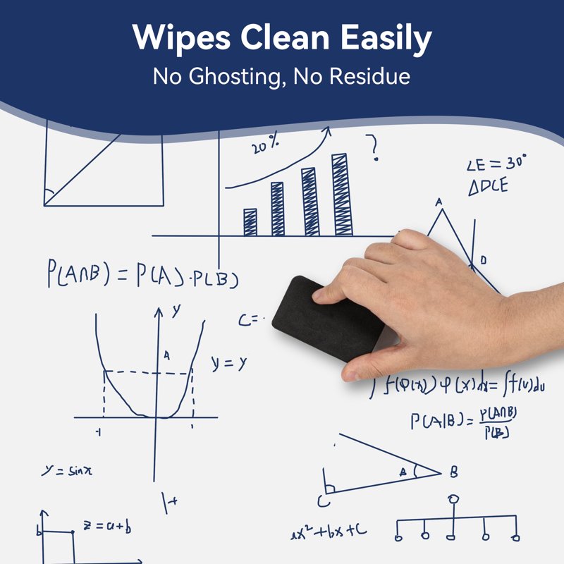 Whiteboard Sticker Wall Covering 17.3x96 Inches Peel and Stick Dry Erase Wallpaper