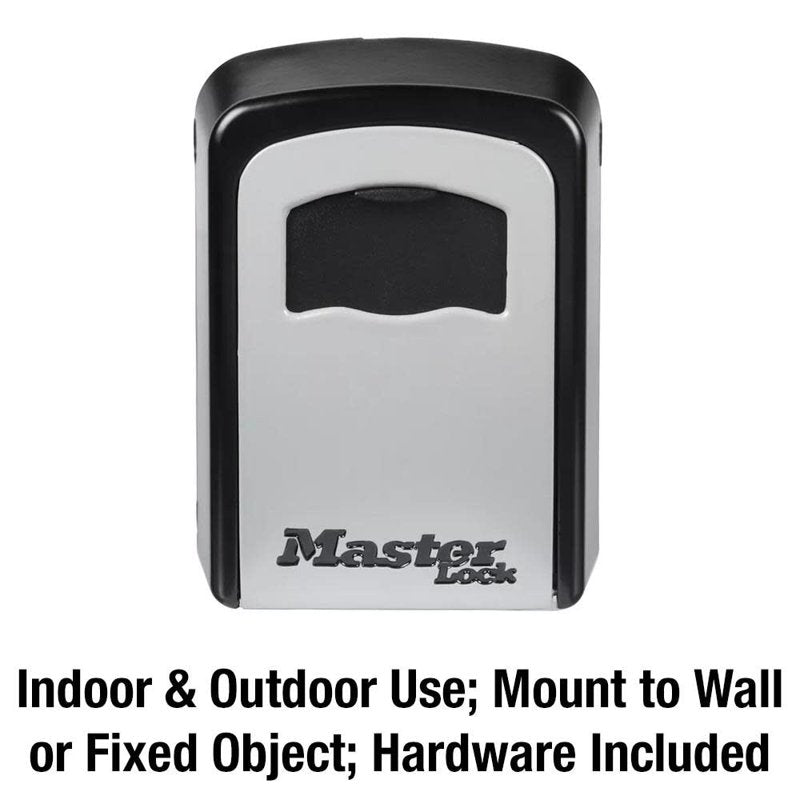 Wall Mount Lock Box with Resettable 4-Digit Combination - Secure Keys