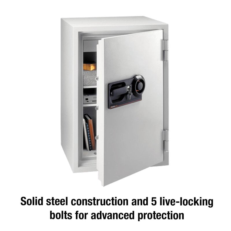 Fireproof Business Safe with Combination Dial Lock 4.59 Cu Ft - Light Gray