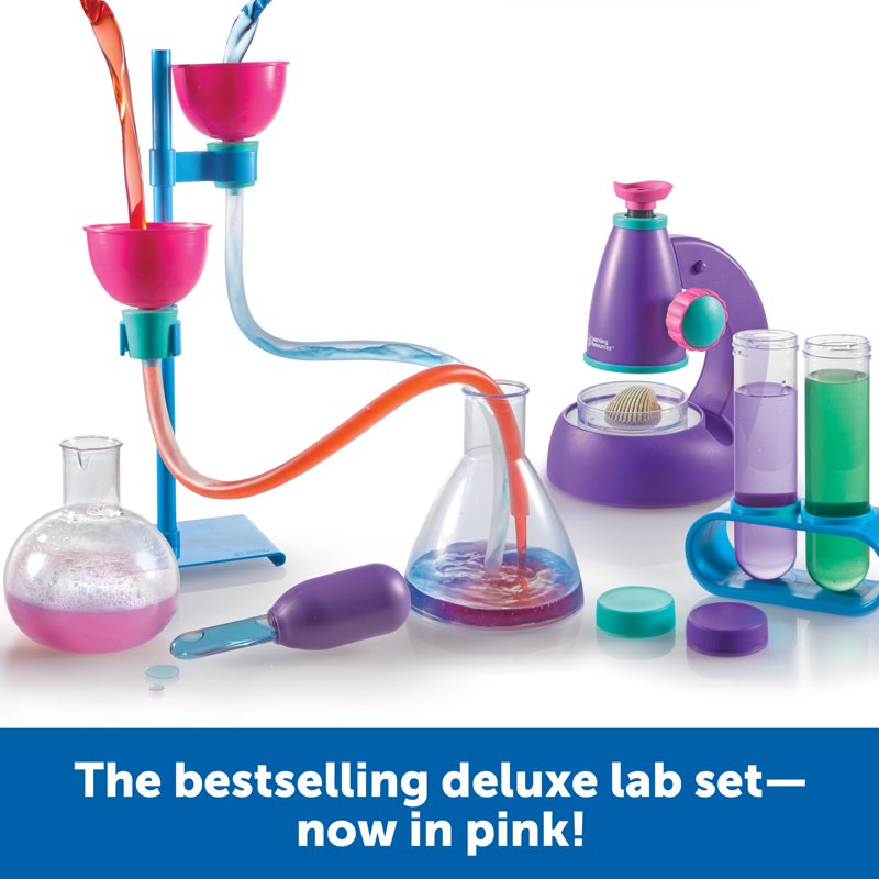 Kids Science Lab Set with 45 Experiments for Ages 3+ Pink - STEM Learning Kit