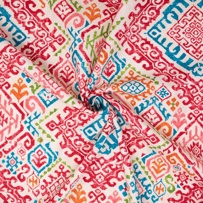 Precut Cotton Duck Fabric for Quilting and Sewing - Abstract Phoenix Red 2 Yards 45" Wide