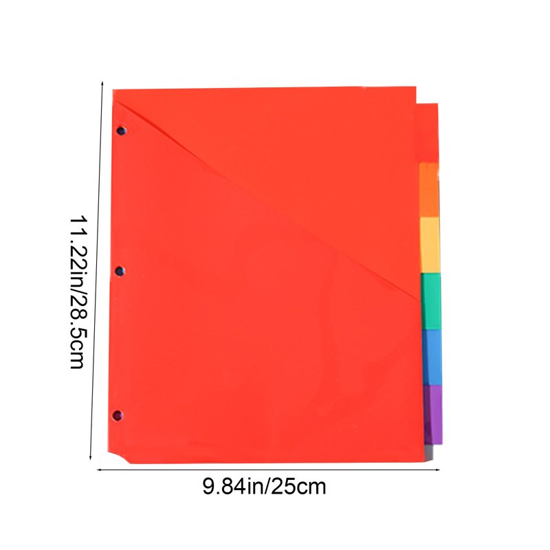 Multicolor 3-Ring Binder with Waterproof Divider Set - Letter Size Office Organizer