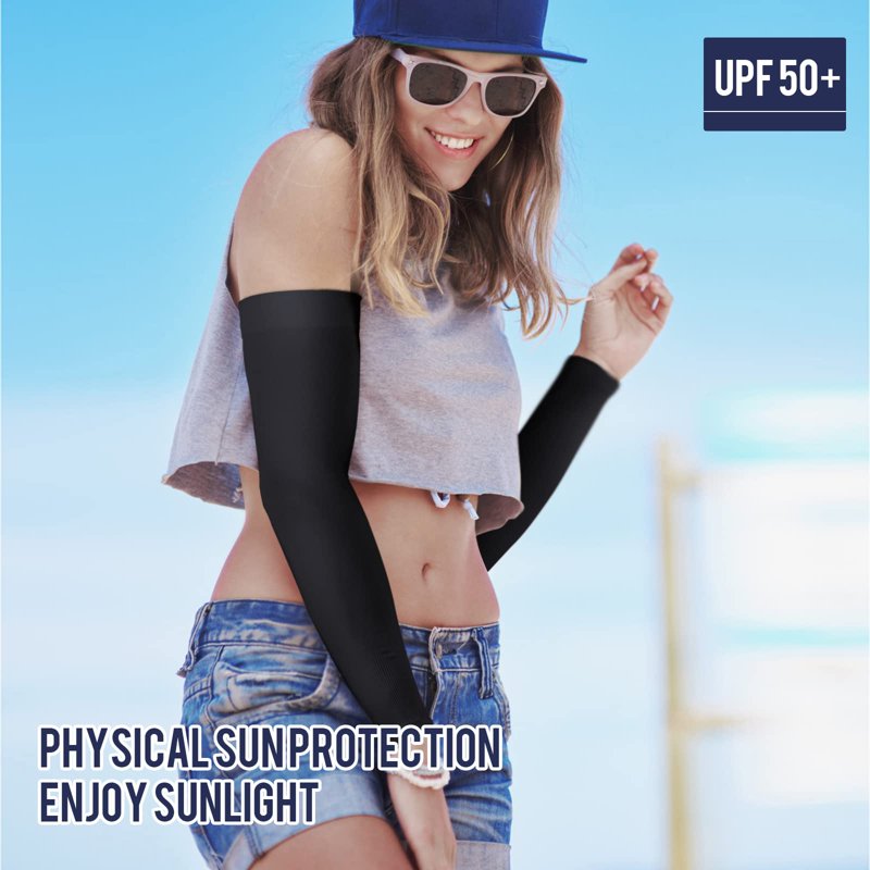 UV Protection Sun Arm Sleeves 4-Pack for Men Women UPF 50+ Compression Sun Sleeves