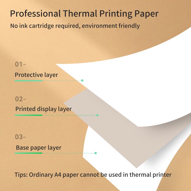 A4 Fold Thermal Paper for Photo and Receipt Printing - 100 Sheets