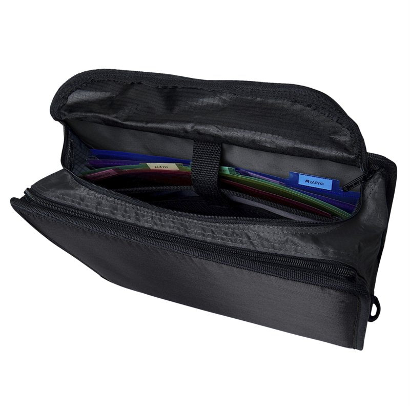 Large Capacity Zipper Binder with 4-Inch D-Rings and Organizer Pockets