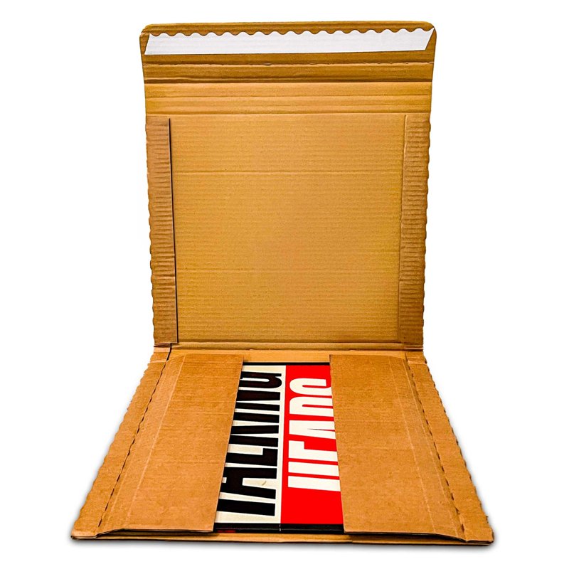 Vinyl Record Shipping Boxes with Fragile Stickers - Holds 1-8 LPs, 10-Pack