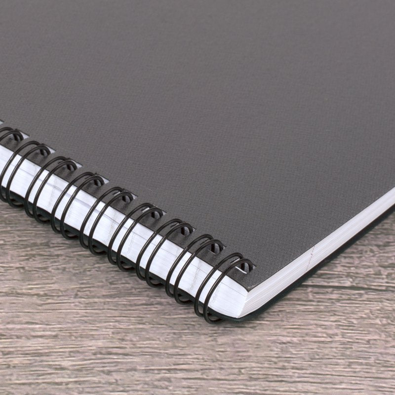 Metallic Business Notebook with Wirebound Cover, 6.5 x 8.25 inches, 80 Sheets