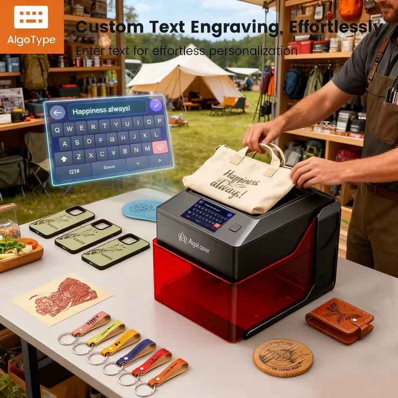 Portable Laser Engraver Machine with 3.5-inch Touchscreen - 10W for Wood Metal Glass