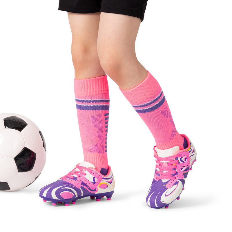 Dream Pairs Youth Soccer Cleats White Purple - Kids Football Cleats