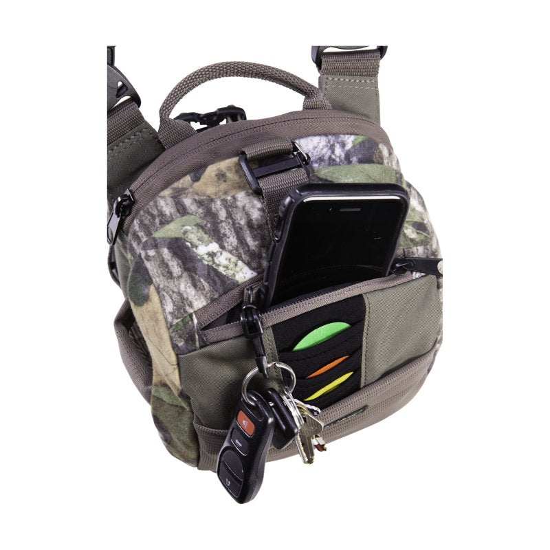 Turkey Hunting Pack with Mossy Oak Obsession Camo - Versatile Waist, Sling, Chest & Thigh Rig