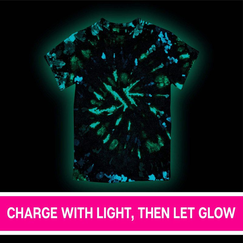 Glow-in-the-Dark Tie Dye Kit with Neon Colors, Easy One-Step Design
