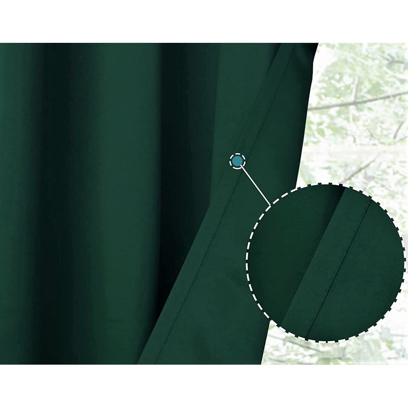 Blackout Thermal Valance Curtain for Window - Unlined Short Rod Pocket 54x18