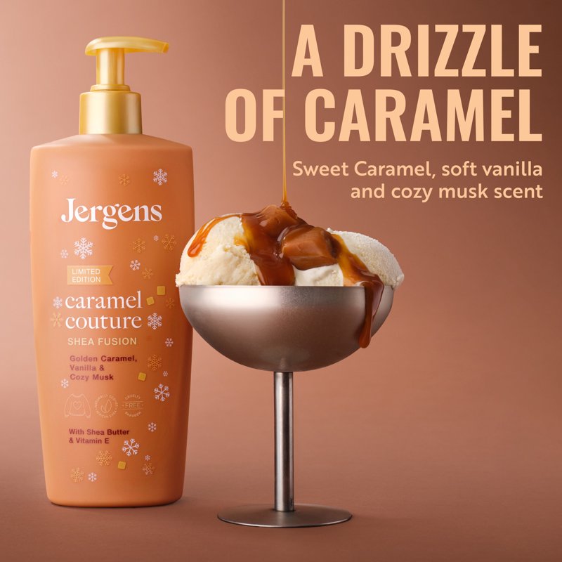 Shea Fusion Caramel Scented Body Lotion - Moisturizer for Dry Skin, 14 fl oz