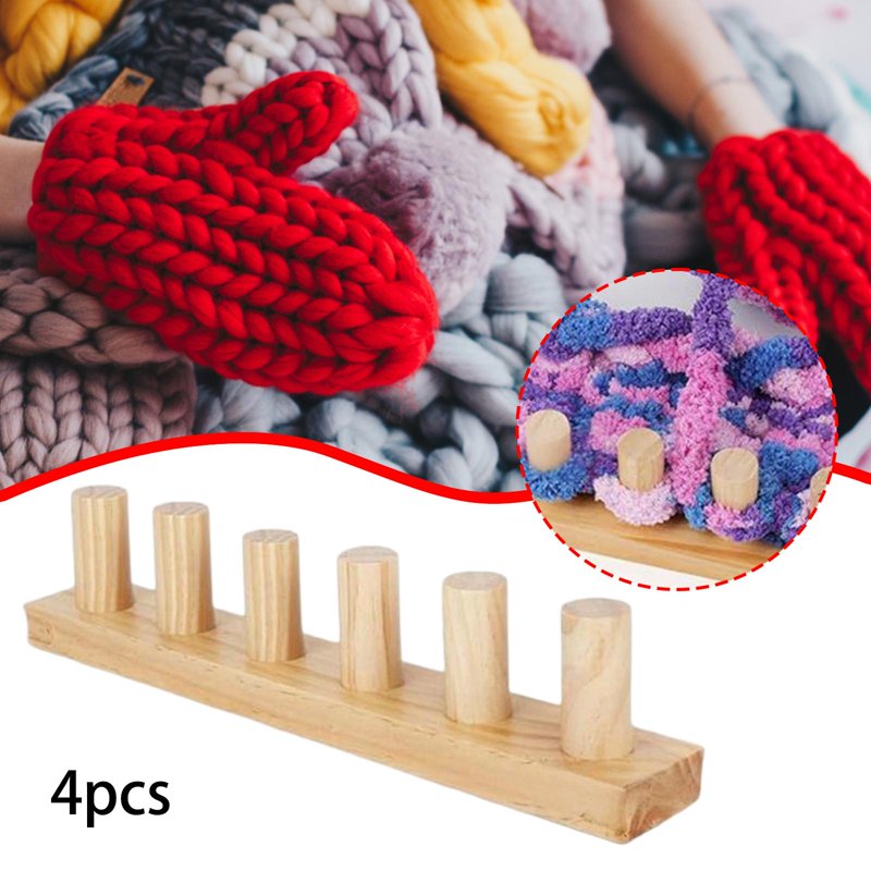 Wooden Knitting Loom Set for Beginners - Portable Yarn Craft Kit for Blankets & Accessories