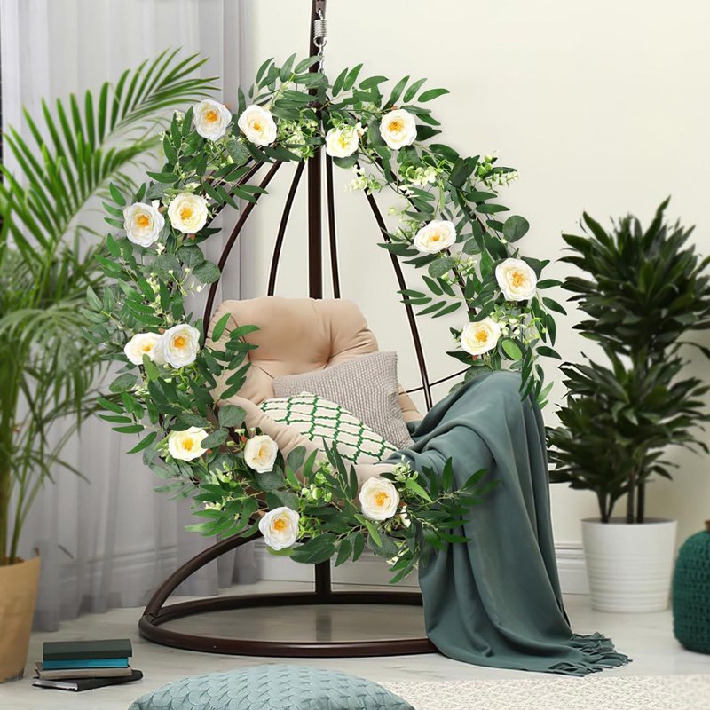 Artificial Eucalyptus Garland 1.8m Green Plant Vine for Home & Seasonal Decor