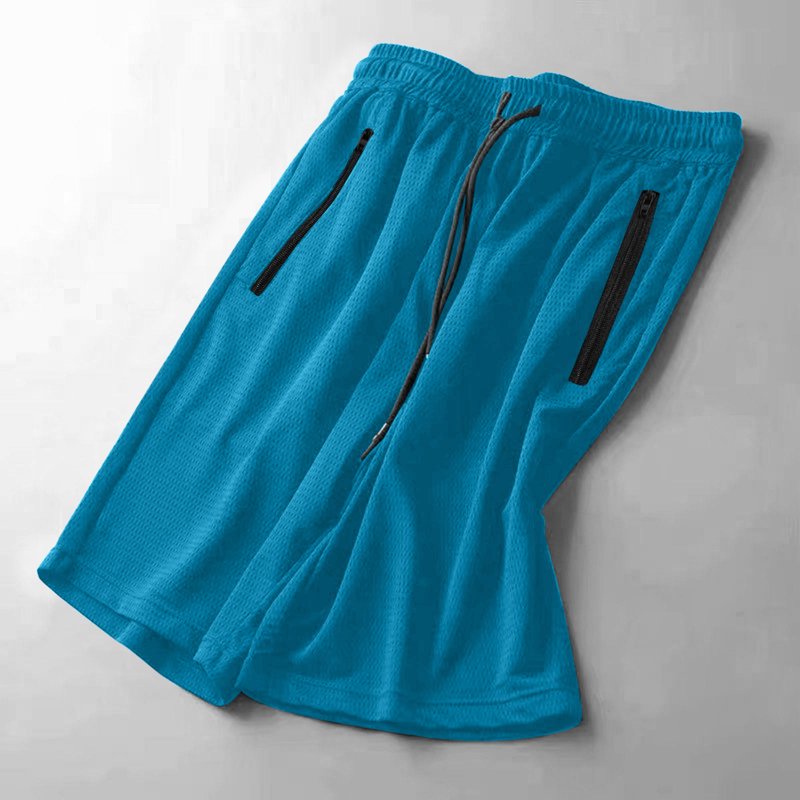 Women's Mesh Ice Silk Quick-Dry Sport Shorts with Pockets - Loose Athletic Running Shorts