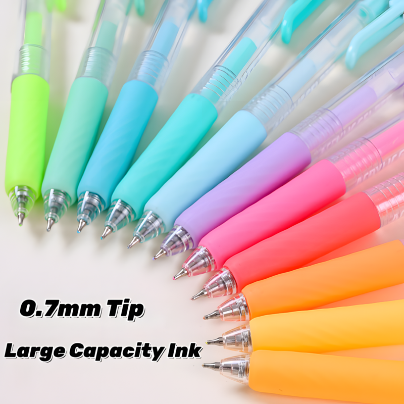 Acrylic Gel Pen Set - Retractable 0.7mm Tip, Large Capacity, Multicolor for Art & Journaling