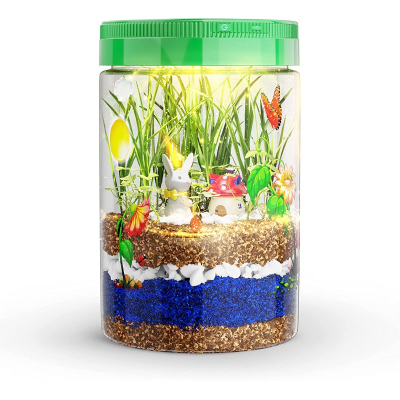 LED Light-Up Terrarium Kit for Kids Educational Science Craft Set - Grow Plants & Create Magical Display