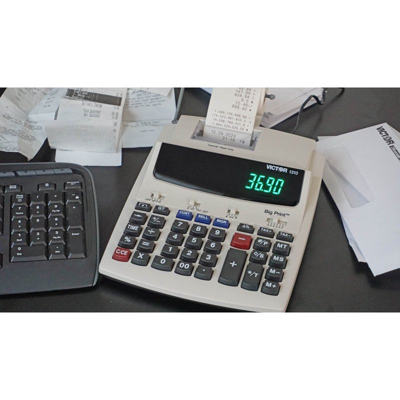 Thermal Printing Calculator with Large Display - Office & Home Use