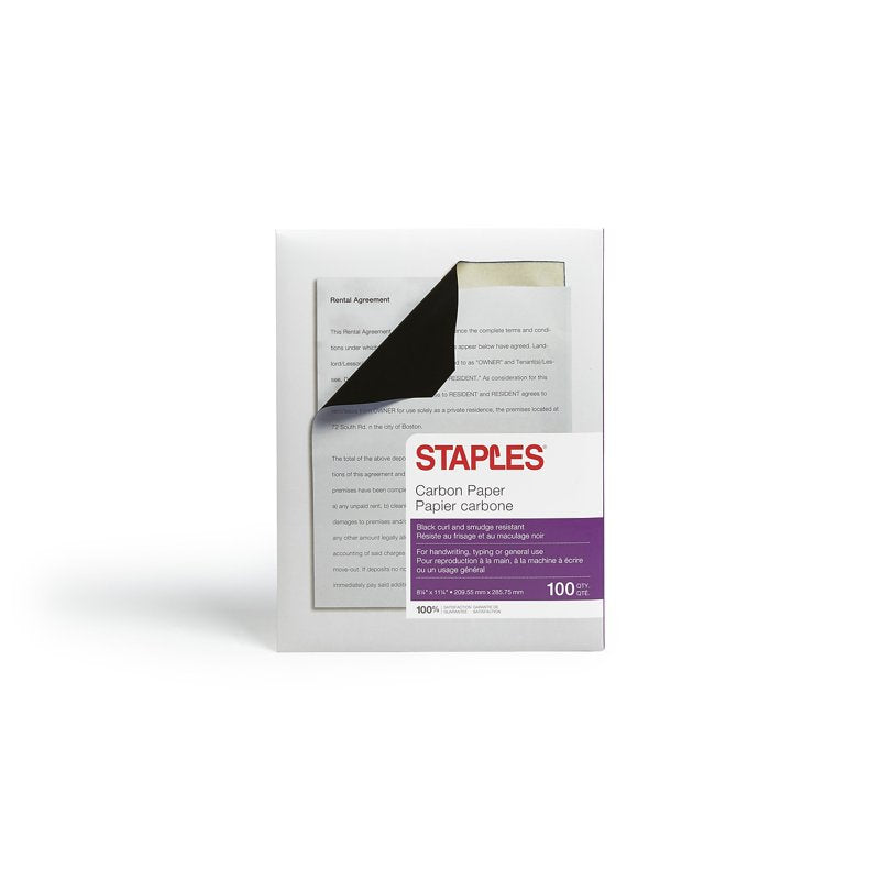 8.25 x 11.25 Inch Black Carbon Paper - 100 Sheets for Office & Medical Use