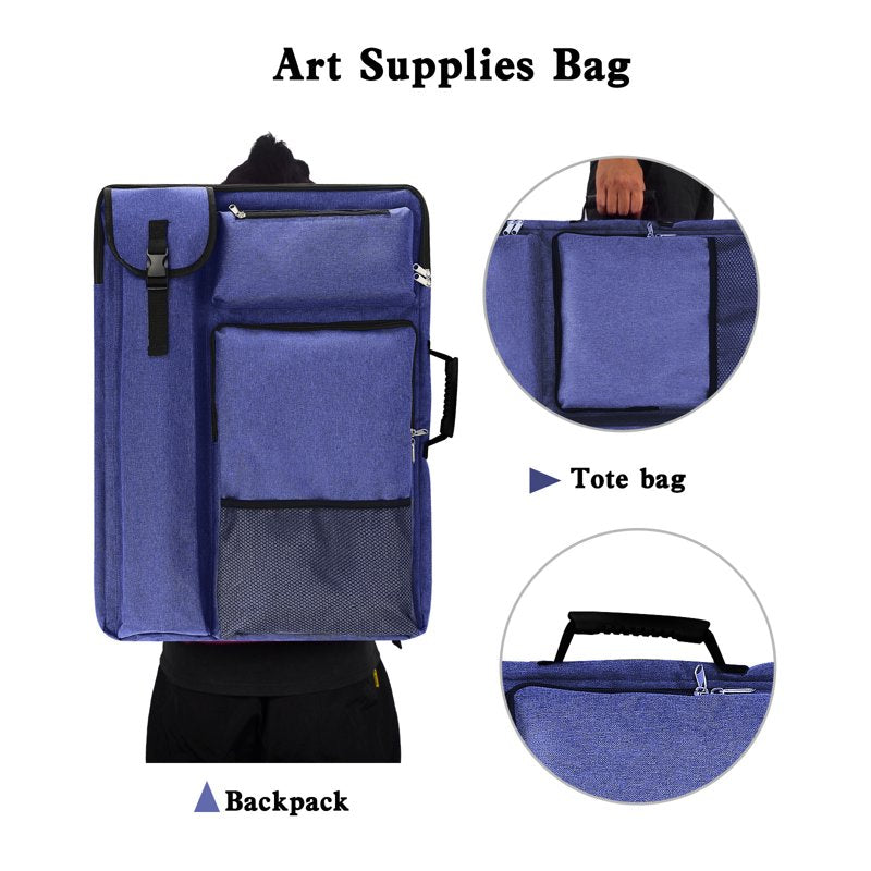 Artist Backpack for 18x24 Artworks and Supplies - Waterproof, Multi-Compartment