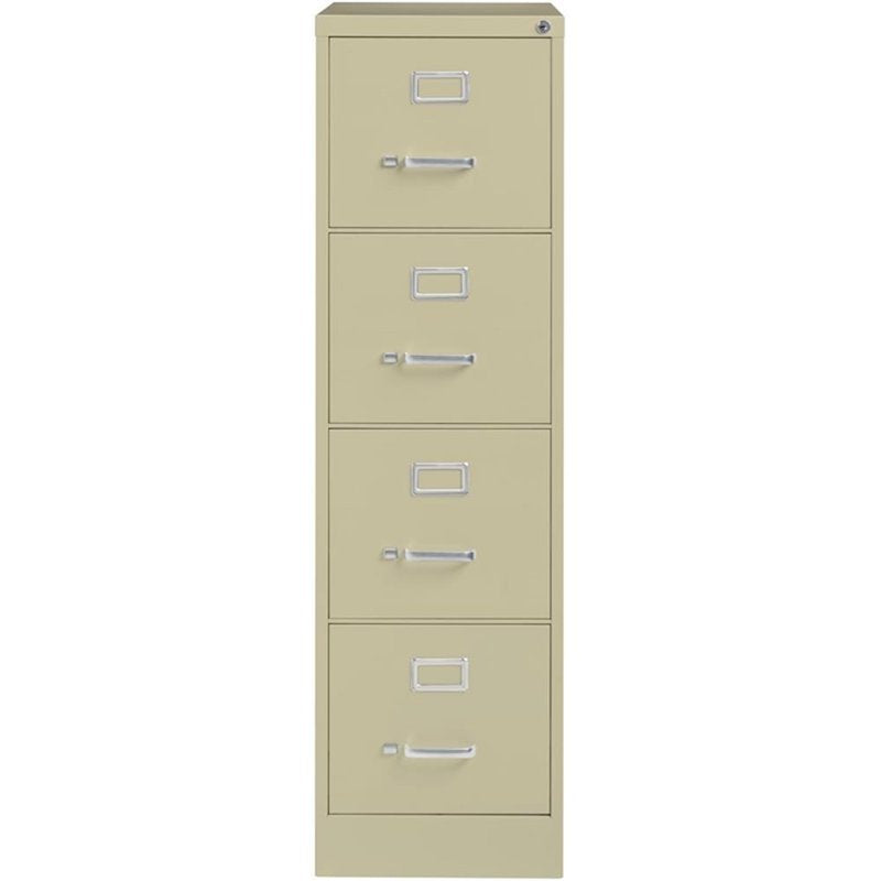 22-Inch Deep Letter File Cabinet with 4 Lockable Drawers - Beige