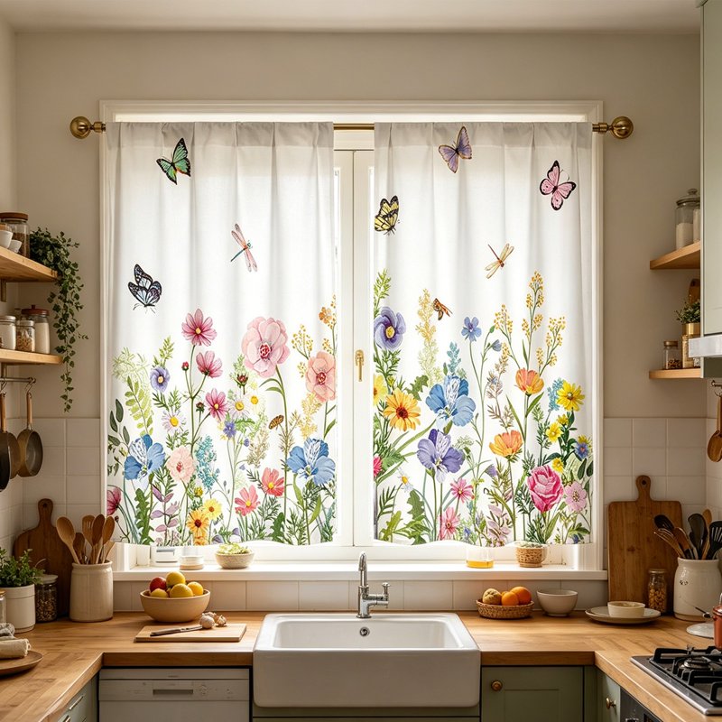 Magnetic Door Curtain No Drill Room Divider for Kitchen Bedroom