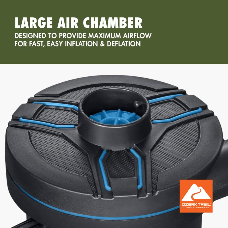 Electric Air Pump for Inflatables - 12V DC Portable Inflator & Deflator
