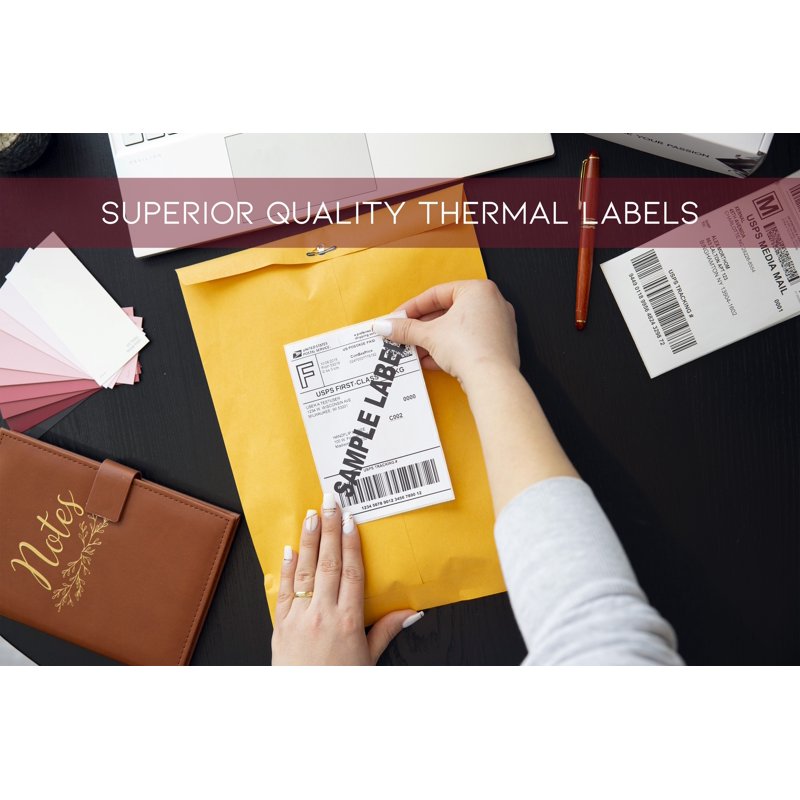 Thermal Shipping Labels 4x6 Fanfold Pack of 2000-4000 Labels for USPS UPS FedEx
