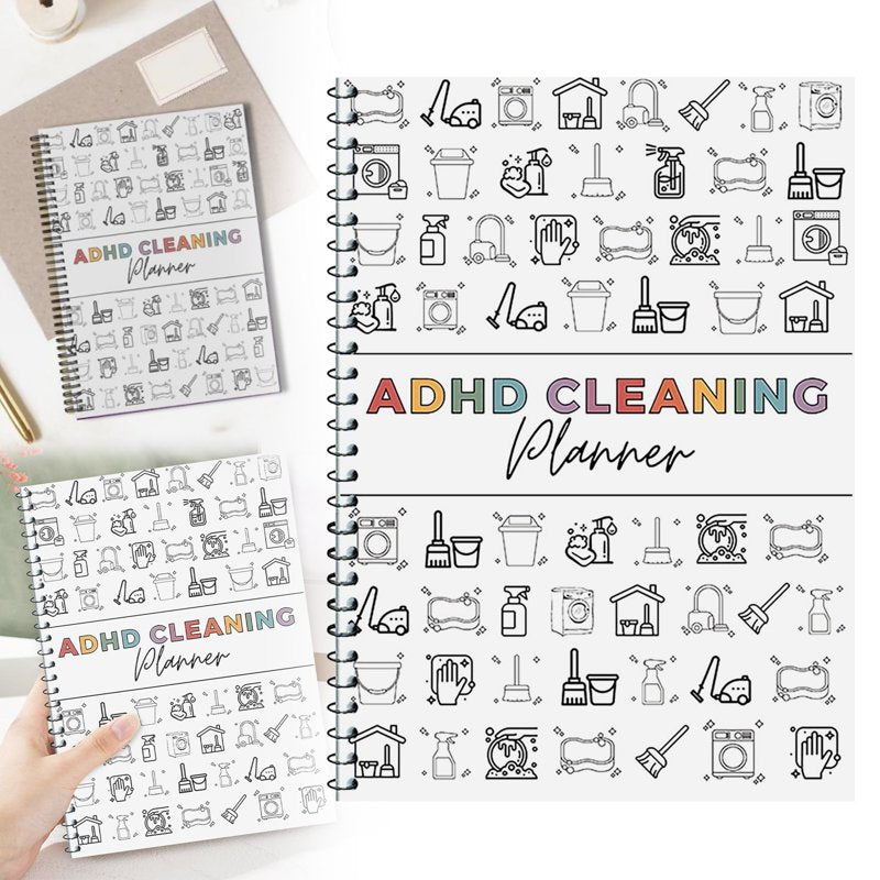 Adult Cleaning Planner with Schedule & Checklist - Undated Household Chores Journal