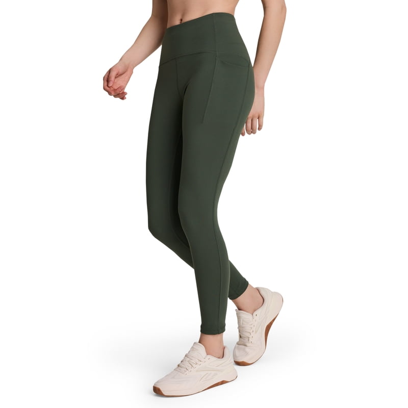 Women's High Rise 7/8 Performance Leggings with Pockets - Moisture-Wicking Athletic Pants