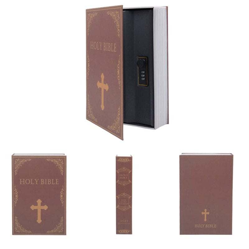 Book Safe with Combination Lock - Hidden Storage for Valuables 9.5x6.2x2.2 inches