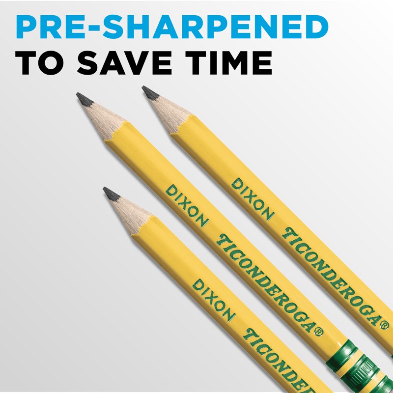 Golf Pencils 72 Count - Pre-Sharpened #2 HB with Erasers for Tests & Surveys